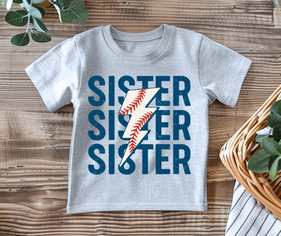Baseball Sister by Southern Backroad Tees LLC, graphic tee main product photo