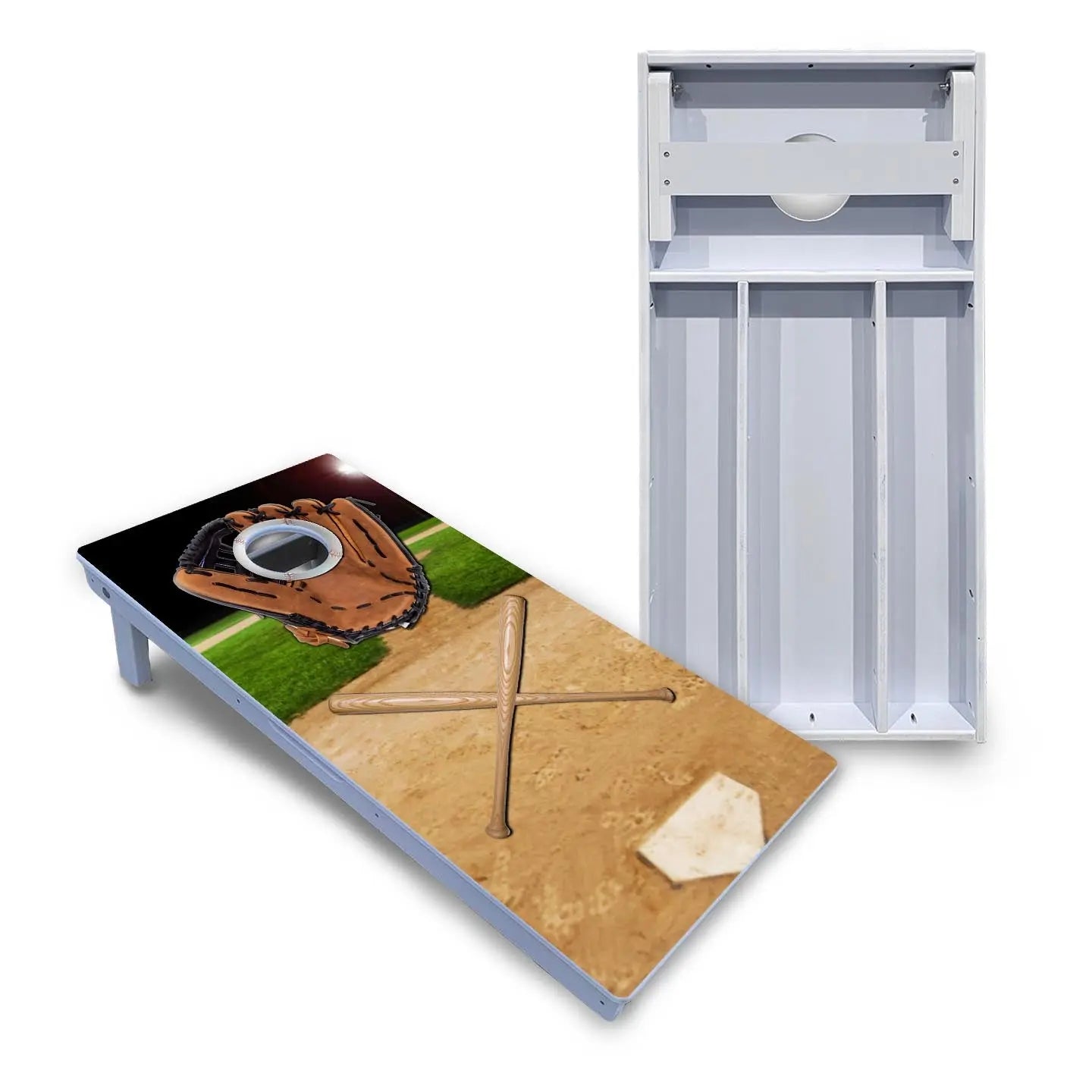 Baseball Theme Cornhole Boards - All Weather Series by Cornhole Solutions, custom cornhole board main product photo