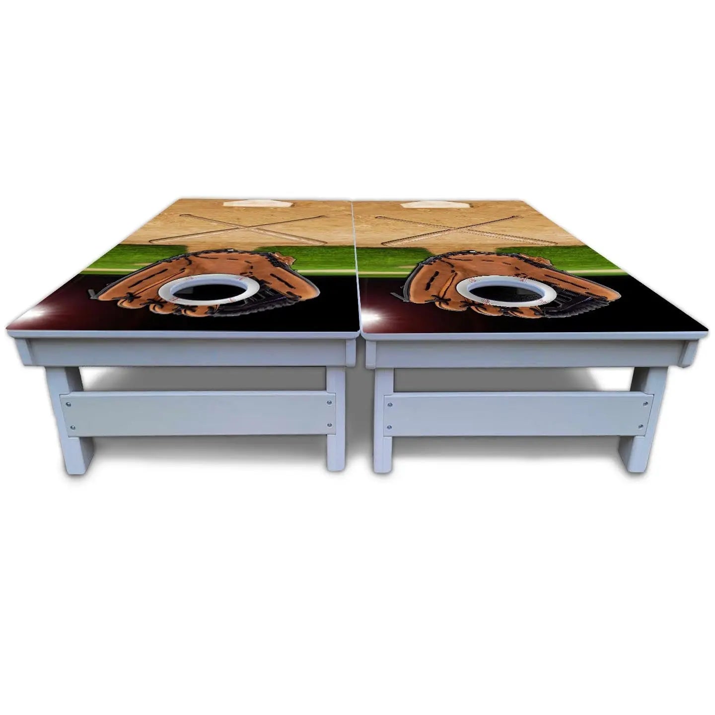 Baseball Theme Cornhole Boards - All Weather Series by Cornhole Solutions, custom cornhole board detail photo 5