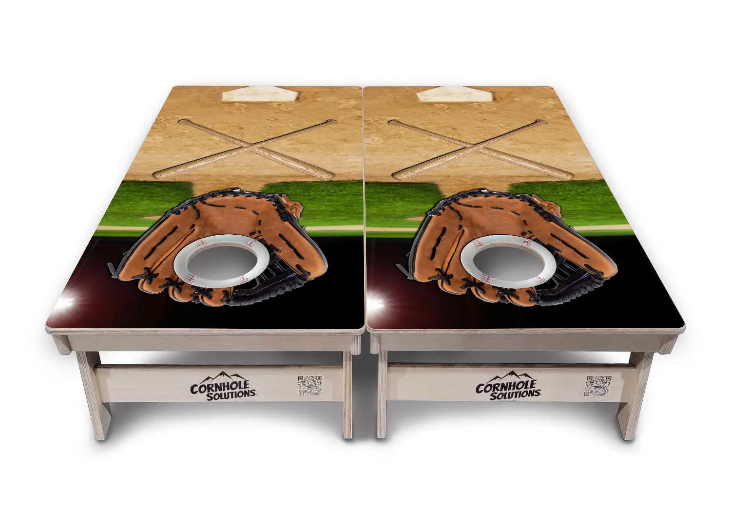 Baseball Theme Cornhole Boards - Professional Tournament Series by Cornhole Solutions, custom cornhole board detail photo 2
