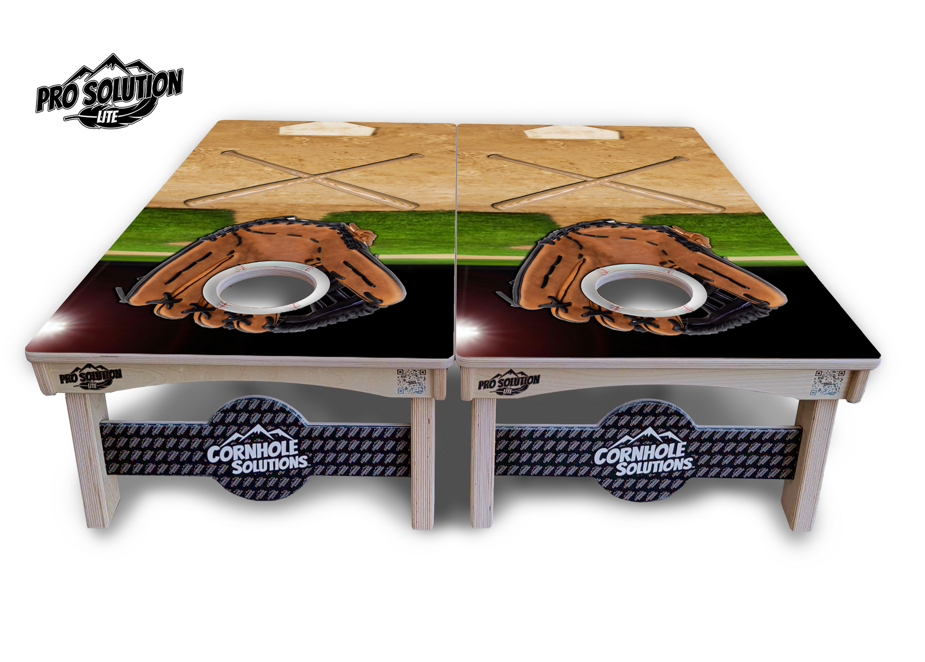 Baseball Theme Cornhole Boards - Pro Solution Lite Series Cornhole Solutions