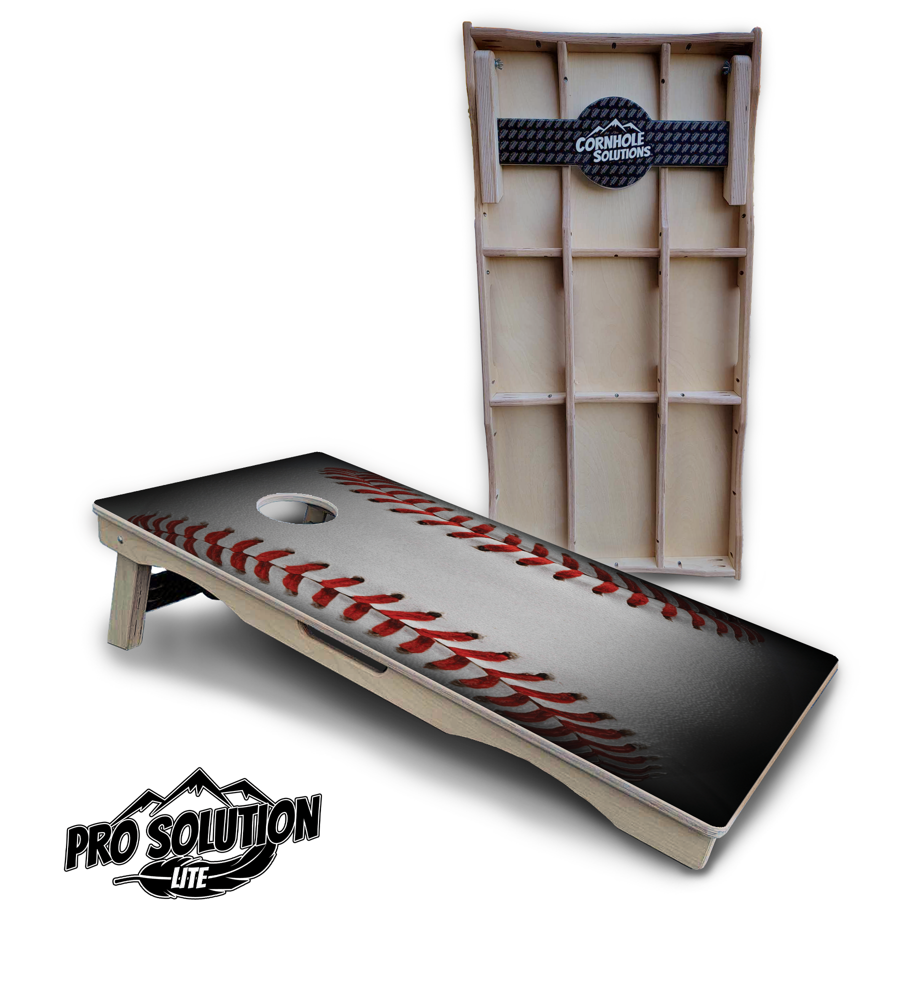 Baseball Cornhole Boards - Pro Solution Lite Series by Cornhole Solutions, custom cornhole board main product photo