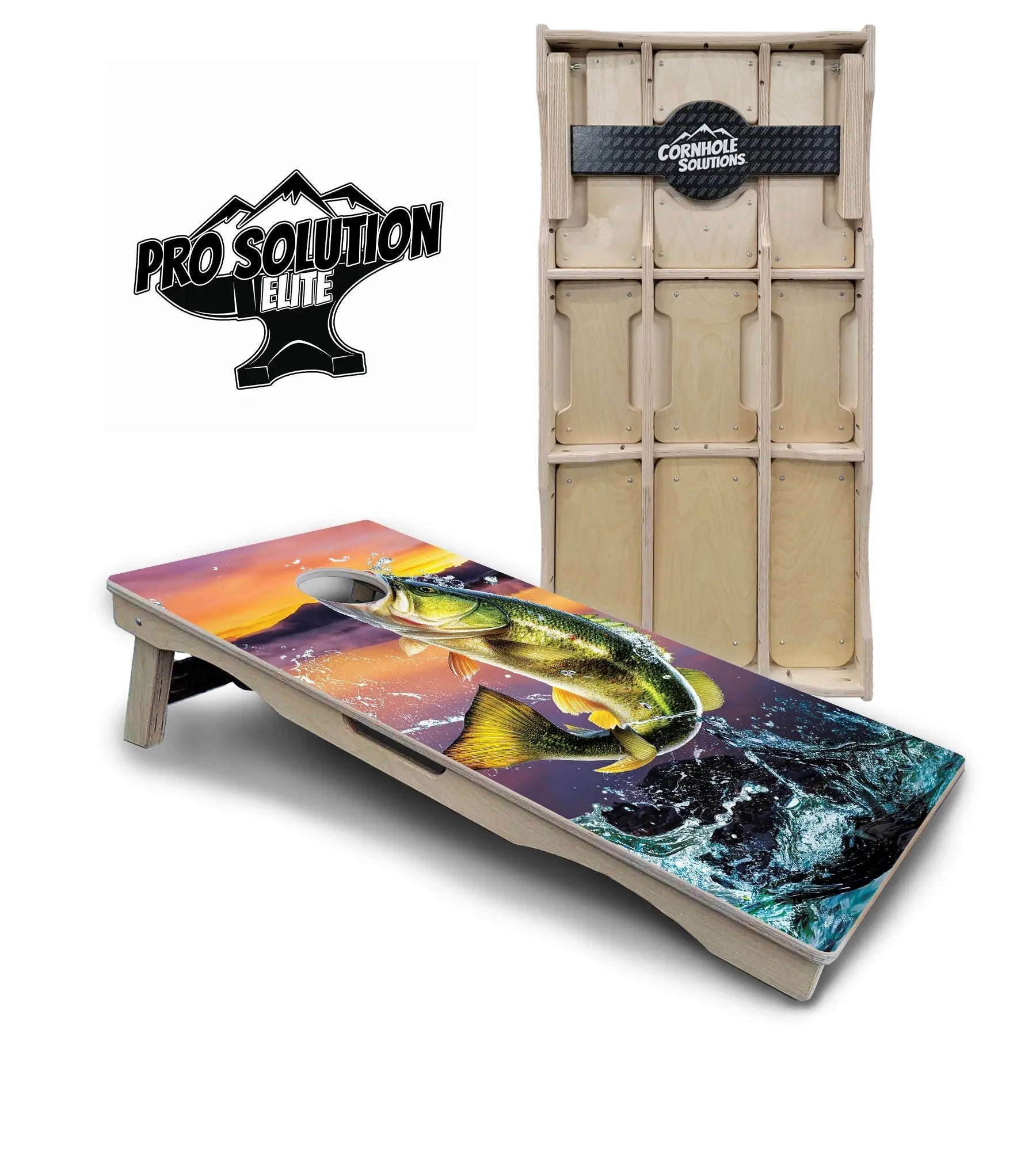 Bass Hole Cornhole Boards - Pro Solution Elite Series Cornhole Solutions