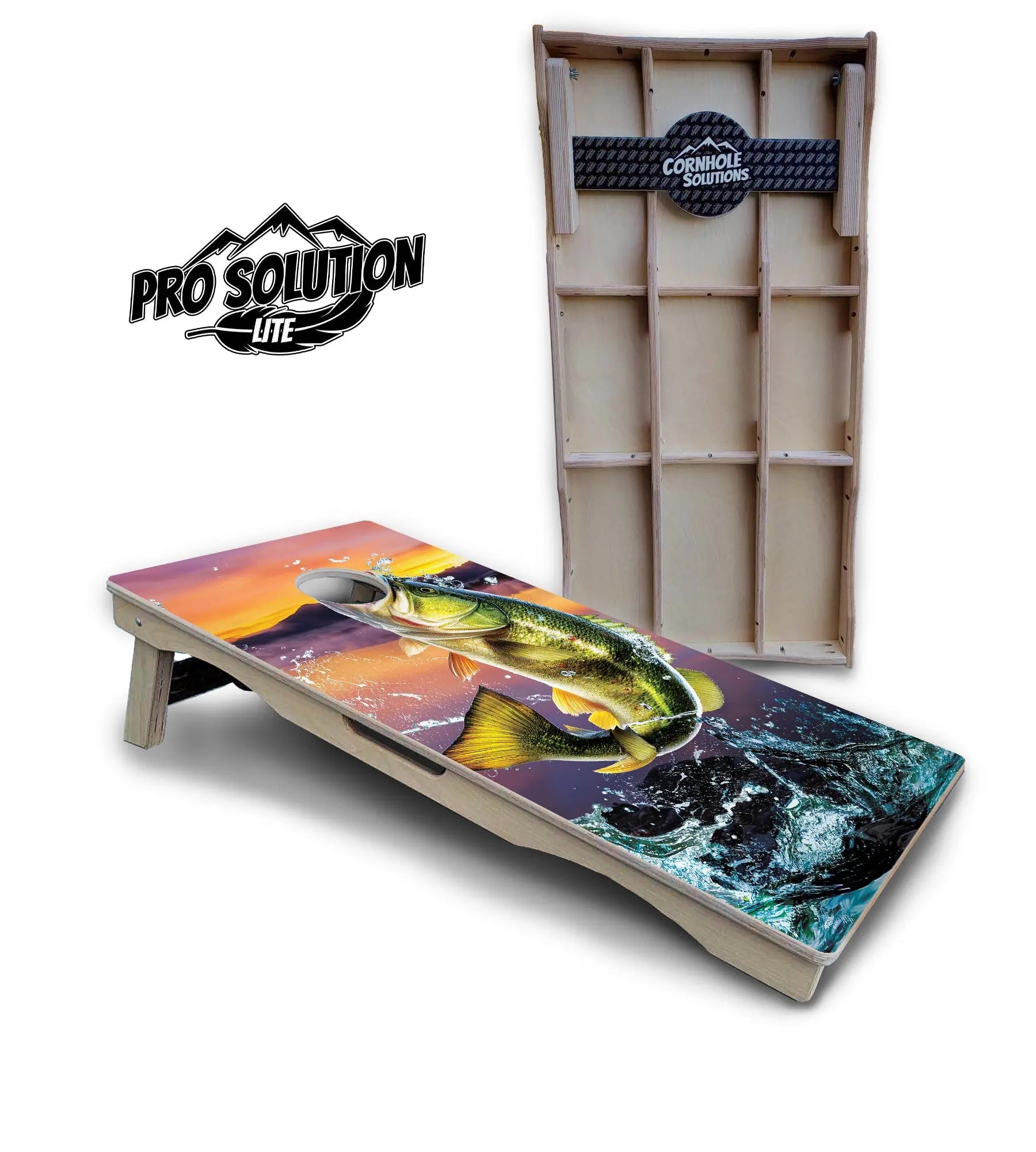 Bass Hole Cornhole Boards - Pro Solution Lite Series Cornhole Solutions
