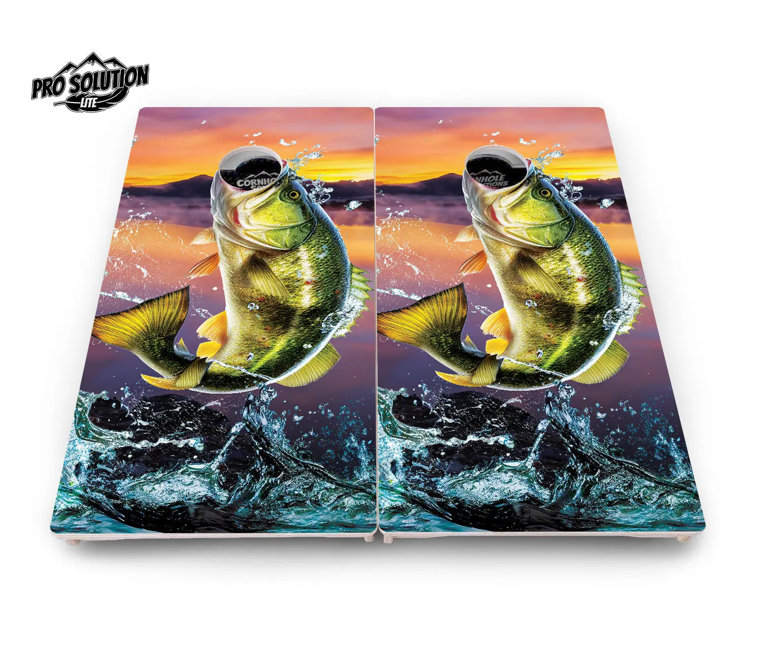 Bass Hole Cornhole Boards - Pro Solution Lite Series Cornhole Solutions