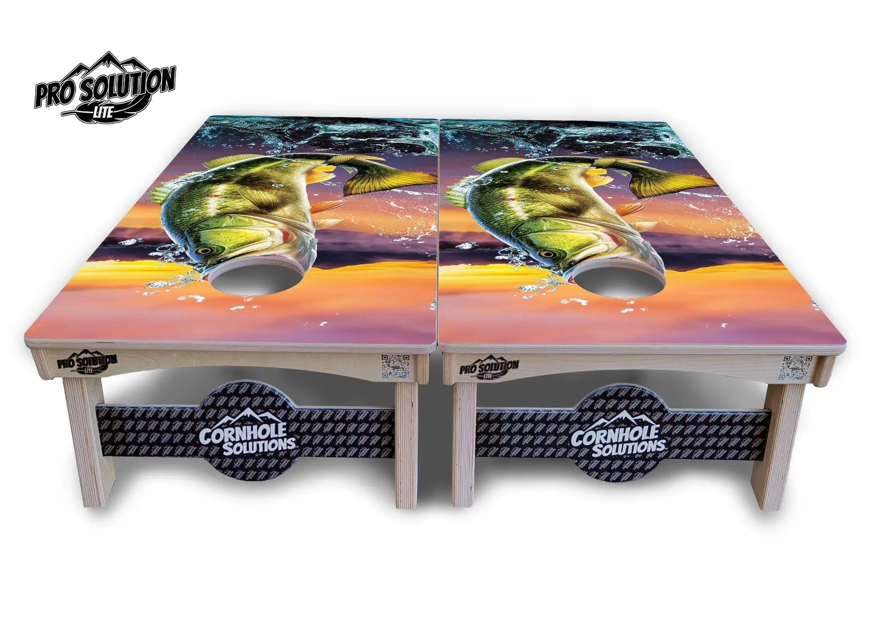 Bass Hole Cornhole Boards - Pro Solution Lite Series Cornhole Solutions
