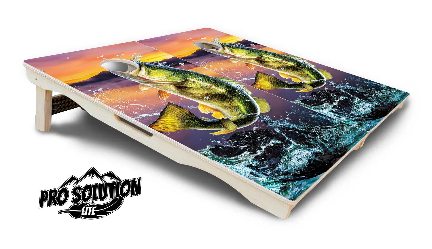 Bass Hole Cornhole Boards - Pro Solution Lite Series Cornhole Solutions