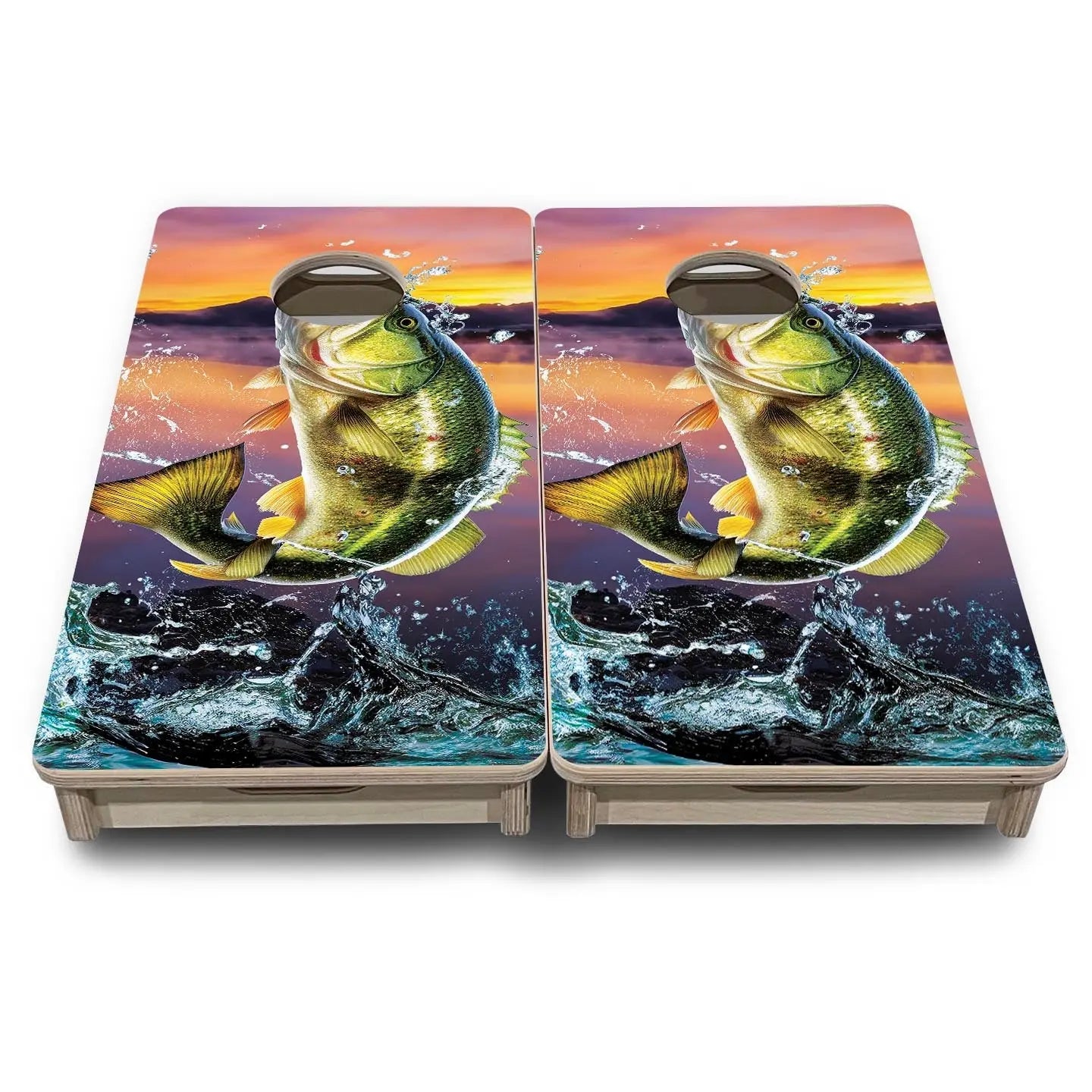 Basshole - Mini or Vacation Size Cornhole Boards by Cornhole Solutions, custom cornhole board detail photo 2