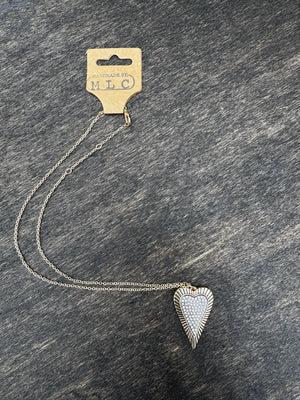 Battle Heart Necklace | Fantasy Cosplay Jewelry Gift by Mushroom Lady Co, handmade jewelry detail photo 2