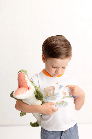 Bayou Birthday Organic Cotton Kids Tshirt by Nola Tawk, Southern lifestyle apparel detail photo 4