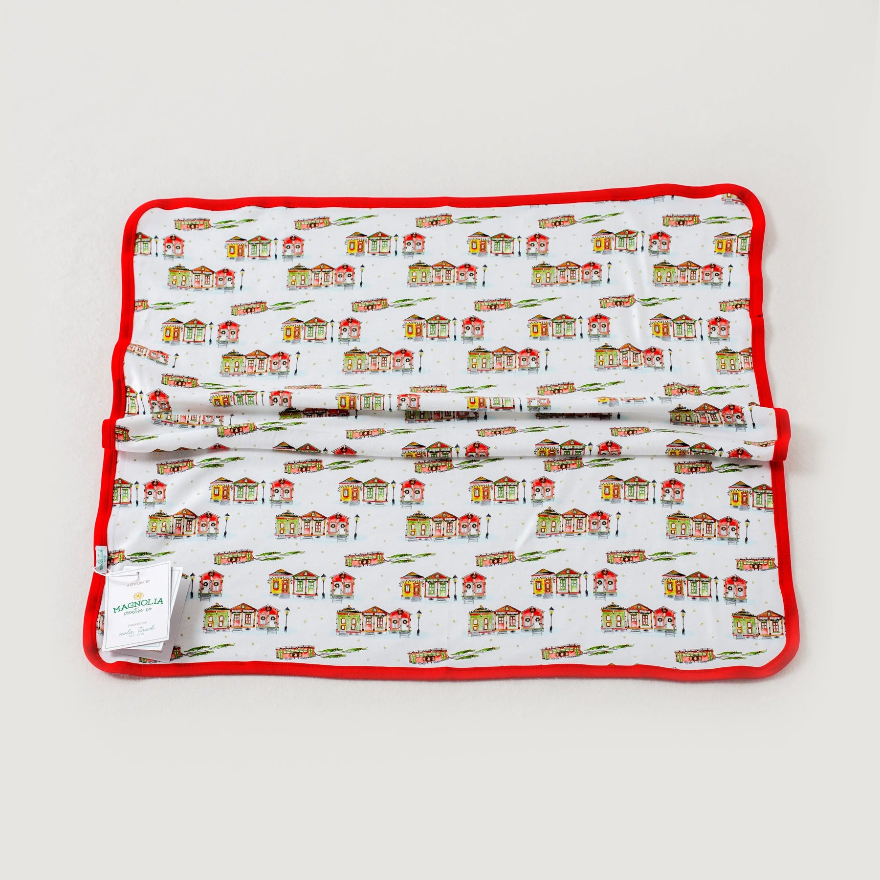 Bayou Wonderland Organic Cotton Christmas Baby Blanket Nola Tawk