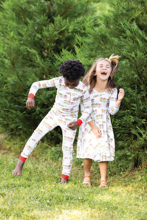 Bayou Wonderland Organic Cotton Christmas Dress for Kids Nola Tawk