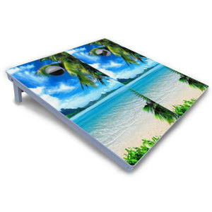 Beach Mountain Scene Cornhole Boards - All Weather Series Cornhole Solutions