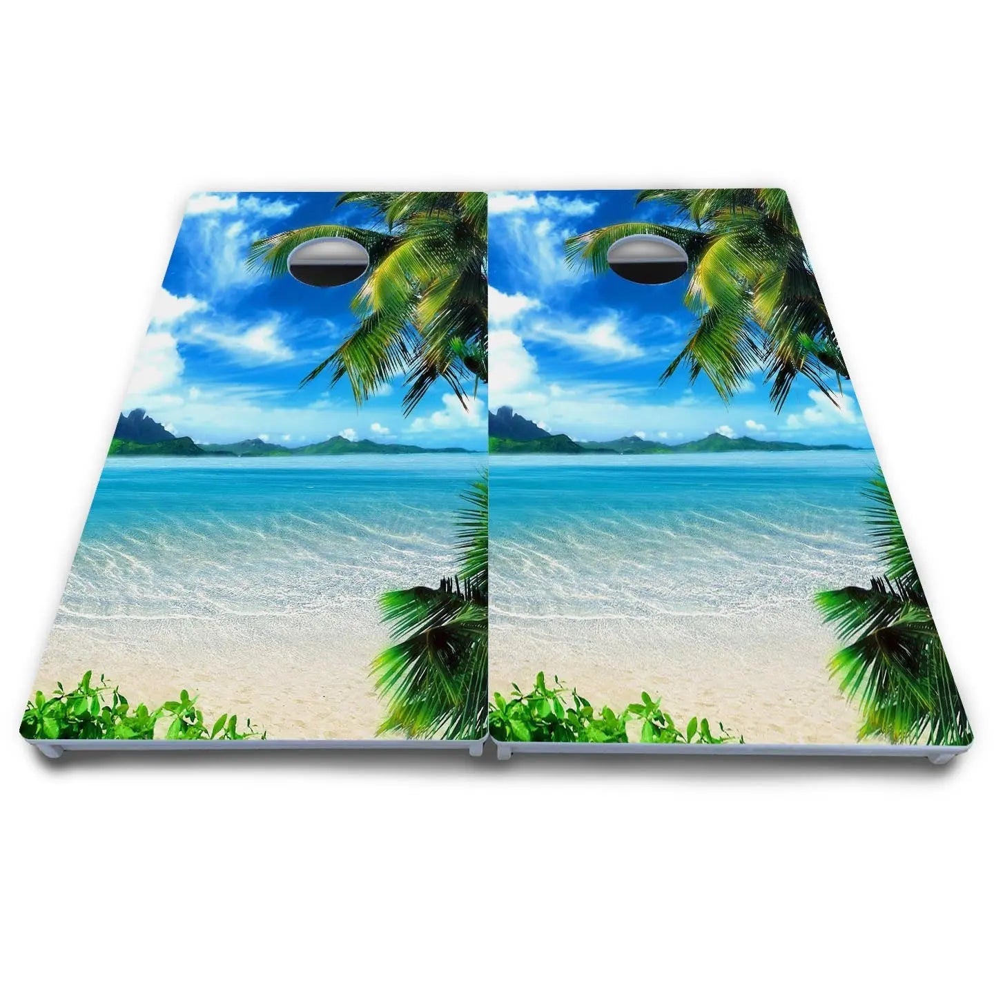 Beach Mountain Scene Cornhole Boards - All Weather Series Cornhole Solutions