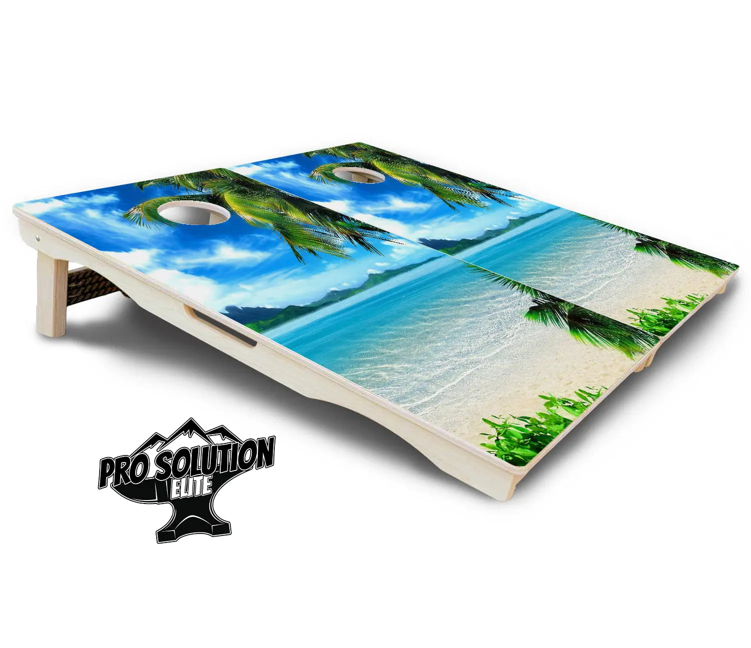 Beach Mountain Scene Cornhole Boards - Pro Solution Elite Series Cornhole Solutions
