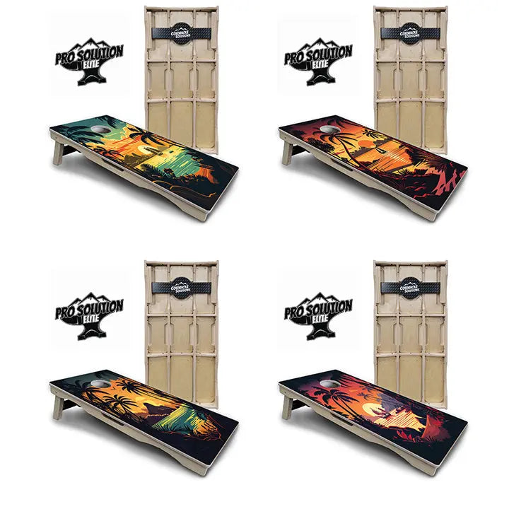 Beach Sunset Cornhole Boards - Pro Solution Elite Series Cornhole Solutions