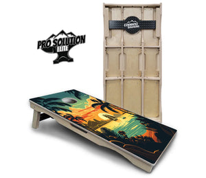 Beach Sunset Cornhole Boards - Pro Solution Elite Series Cornhole Solutions