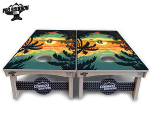 Beach Sunset Cornhole Boards - Pro Solution Elite Series Cornhole Solutions