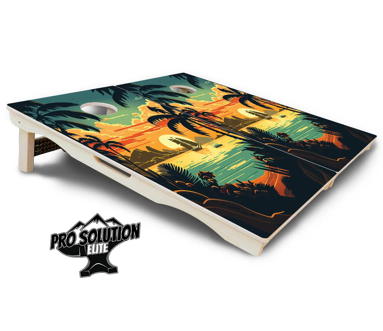 Beach Sunset Cornhole Boards - Pro Solution Elite Series Cornhole Solutions