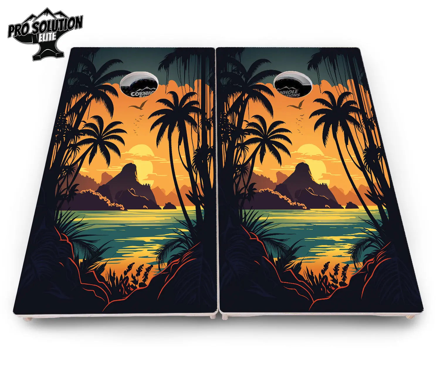 Beach Sunset Cornhole Boards - Pro Solution Elite Series Cornhole Solutions