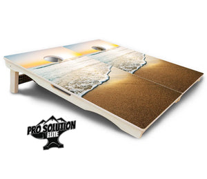 Beach Sunset Cornhole Boards - Pro Solution Elite Series by Cornhole Solutions, custom cornhole board detail photo 6
