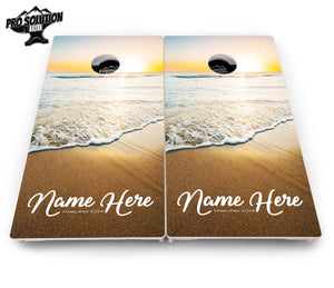 Beach Sunset Cornhole Boards - Pro Solution Elite Series by Cornhole Solutions, custom cornhole board detail photo 8