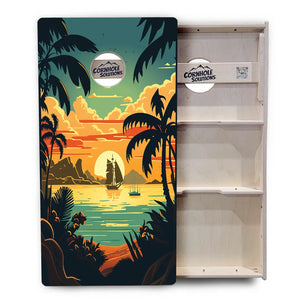 Beach Sunset Cornhole Boards - Professional Tournament Series by Cornhole Solutions, custom cornhole board detail photo 4