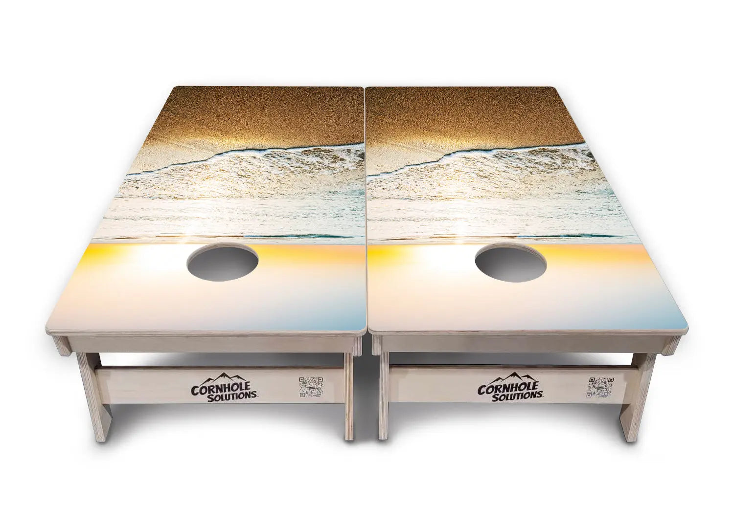 Beach Sunset Cornhole Boards - Professional Tournament Series Cornhole Solutions