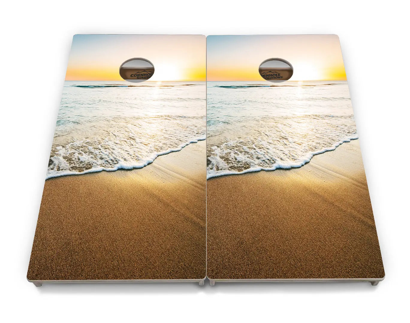 Beach Sunset Cornhole Boards - Professional Tournament Series Cornhole Solutions