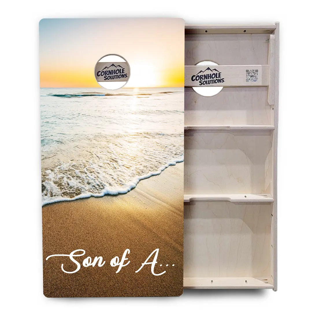 Beach Sunset Cornhole Boards - Professional Tournament Series Cornhole Solutions