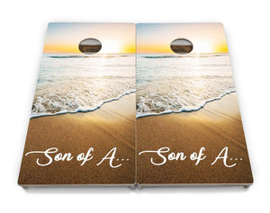 Beach Sunset Cornhole Boards - Professional Tournament Series Cornhole Solutions