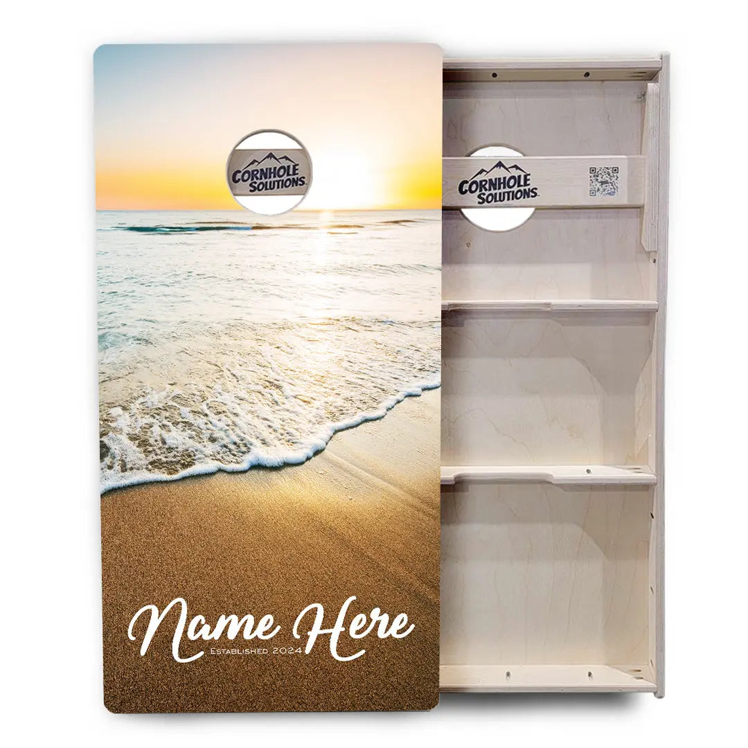 Beach Sunset Cornhole Boards - Professional Tournament Series Cornhole Solutions