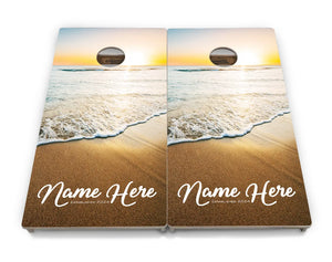 Beach Sunset Cornhole Boards - Professional Tournament Series Cornhole Solutions