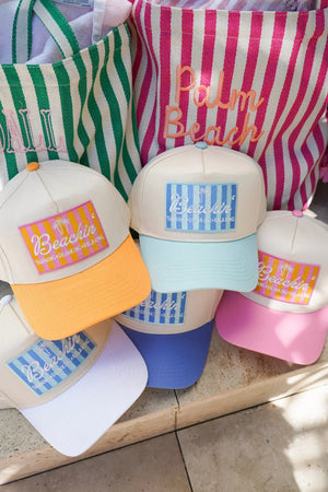 Beachin' - Vintage Trucker Hat by KenzKustomz, Southern lifestyle apparel detail photo 15