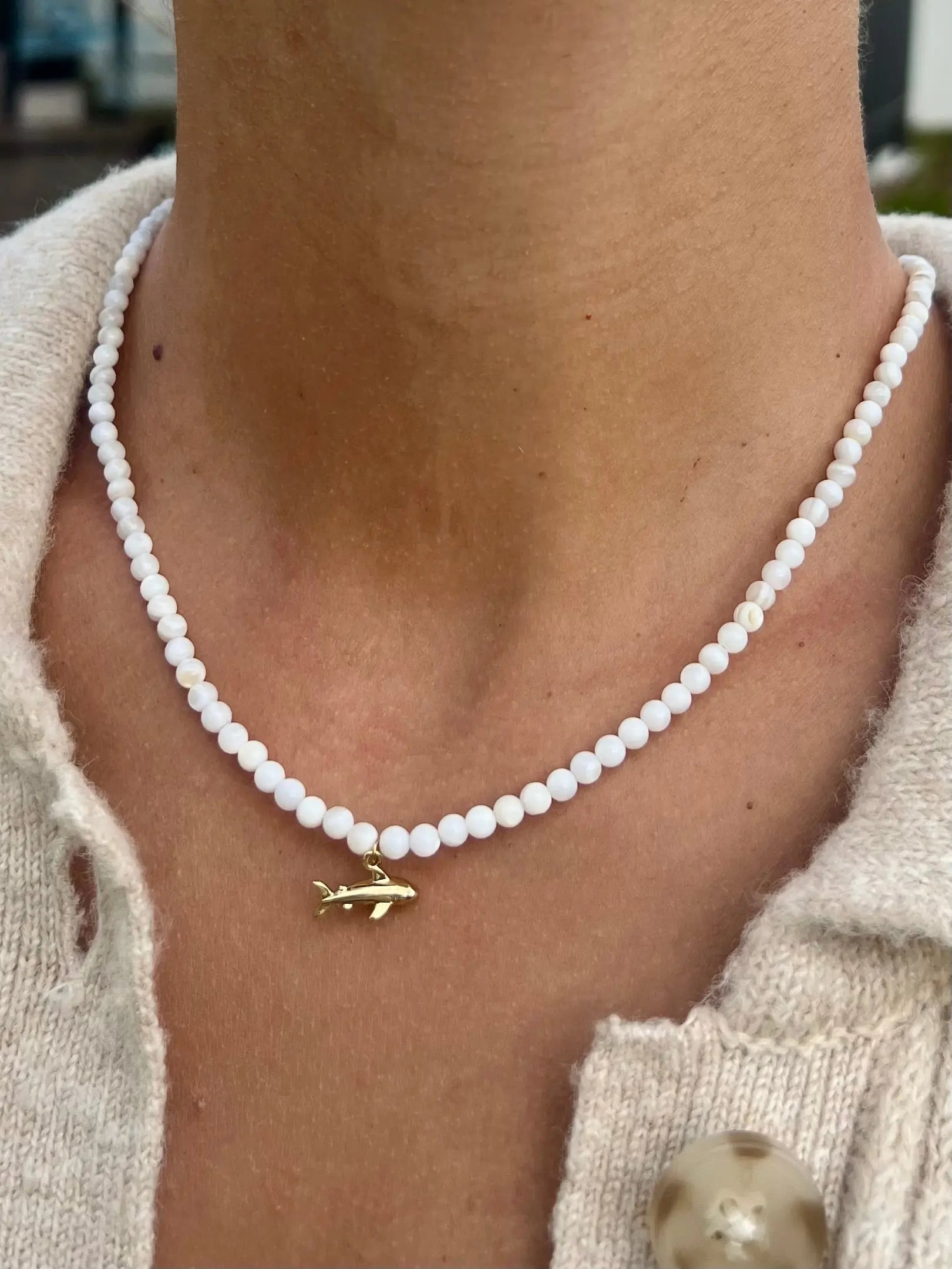 Beaded Shark Necklace HALT