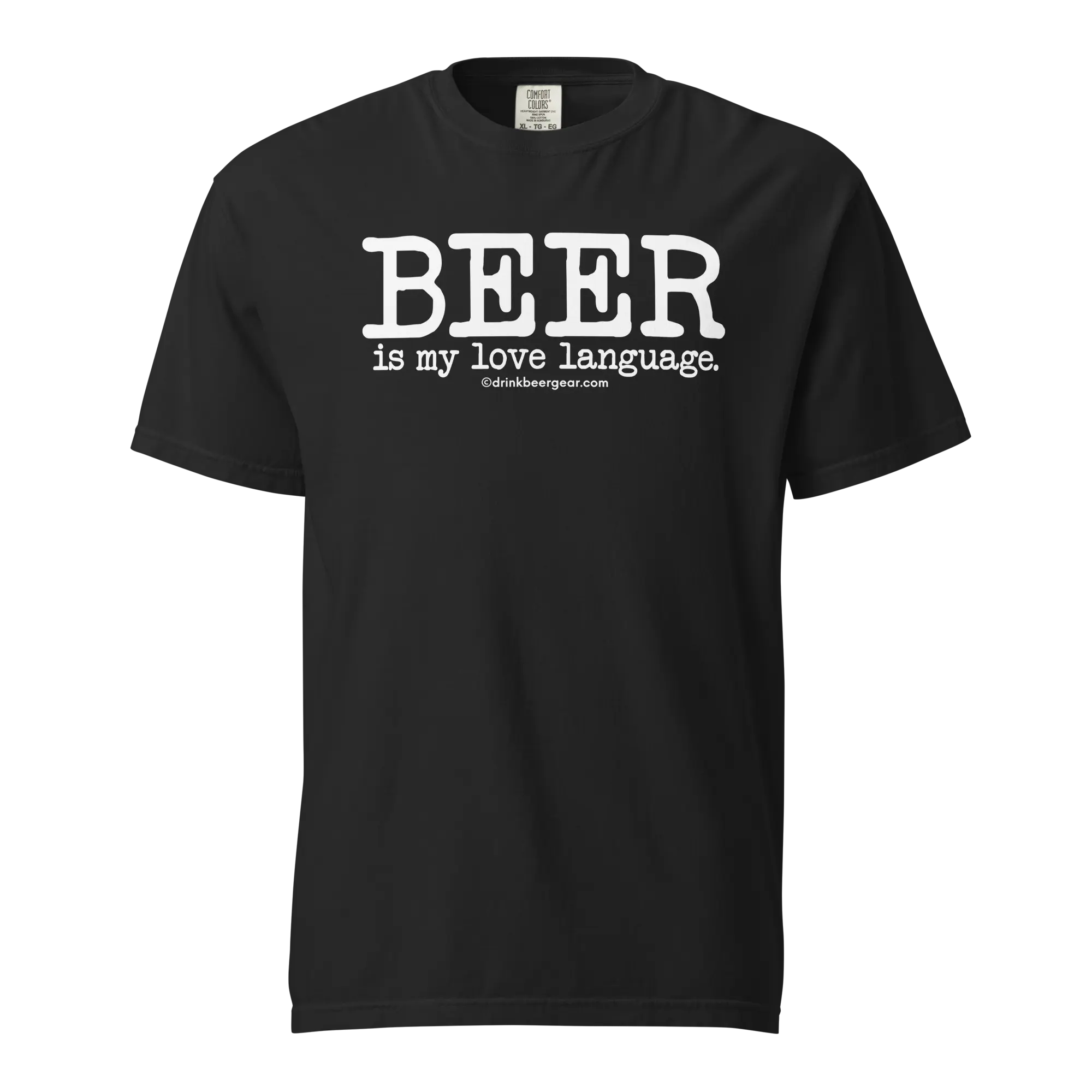Beer Is My Love Language Tee - COMFORT COLORS BRAND TEE by Drink Beer Gear, Southern lifestyle apparel detail photo 2