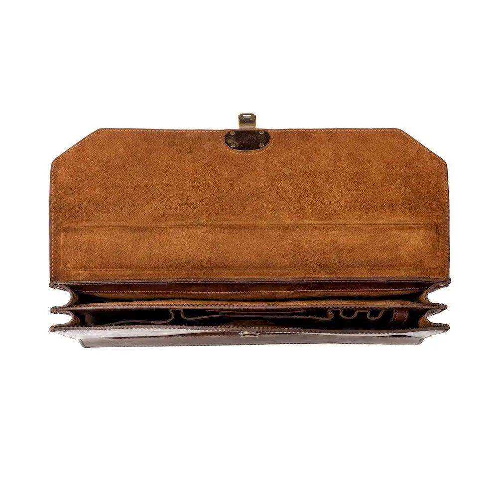 Benjamin Leather Briefcase by Mission Mercantile Leather Goods, Southern food gift detail photo 9