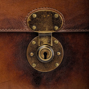 Benjamin Leather Briefcase by Mission Mercantile Leather Goods, Southern food gift detail photo 11