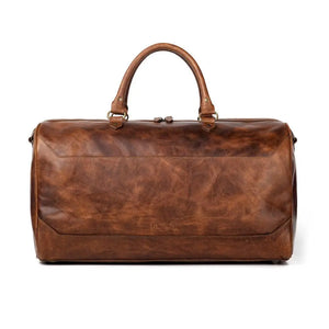 Benjamin Leather Duffle Bag by Mission Mercantile Leather Goods, Southern food gift detail photo 5