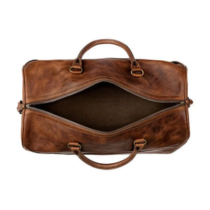 Benjamin Leather Duffle Bag by Mission Mercantile Leather Goods, Southern food gift detail photo 9