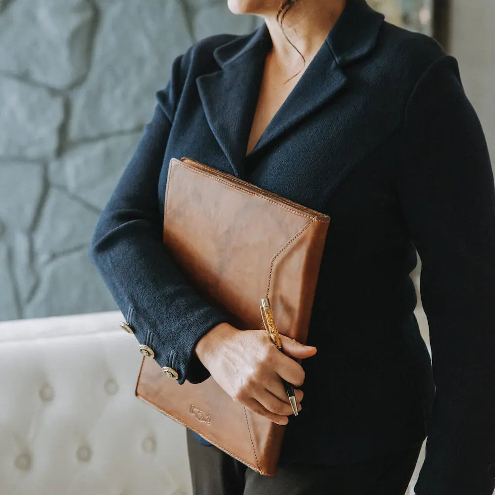 Benjamin Leather Padfolio Mission Mercantile Leather Goods