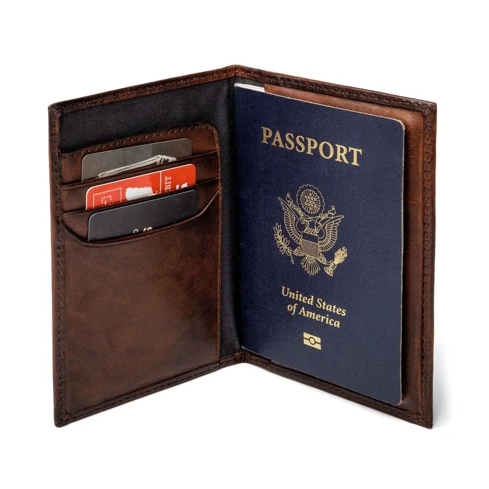 Benjamin Leather Passport Wallet by Mission Mercantile Leather Goods, Southern food gift detail photo 5