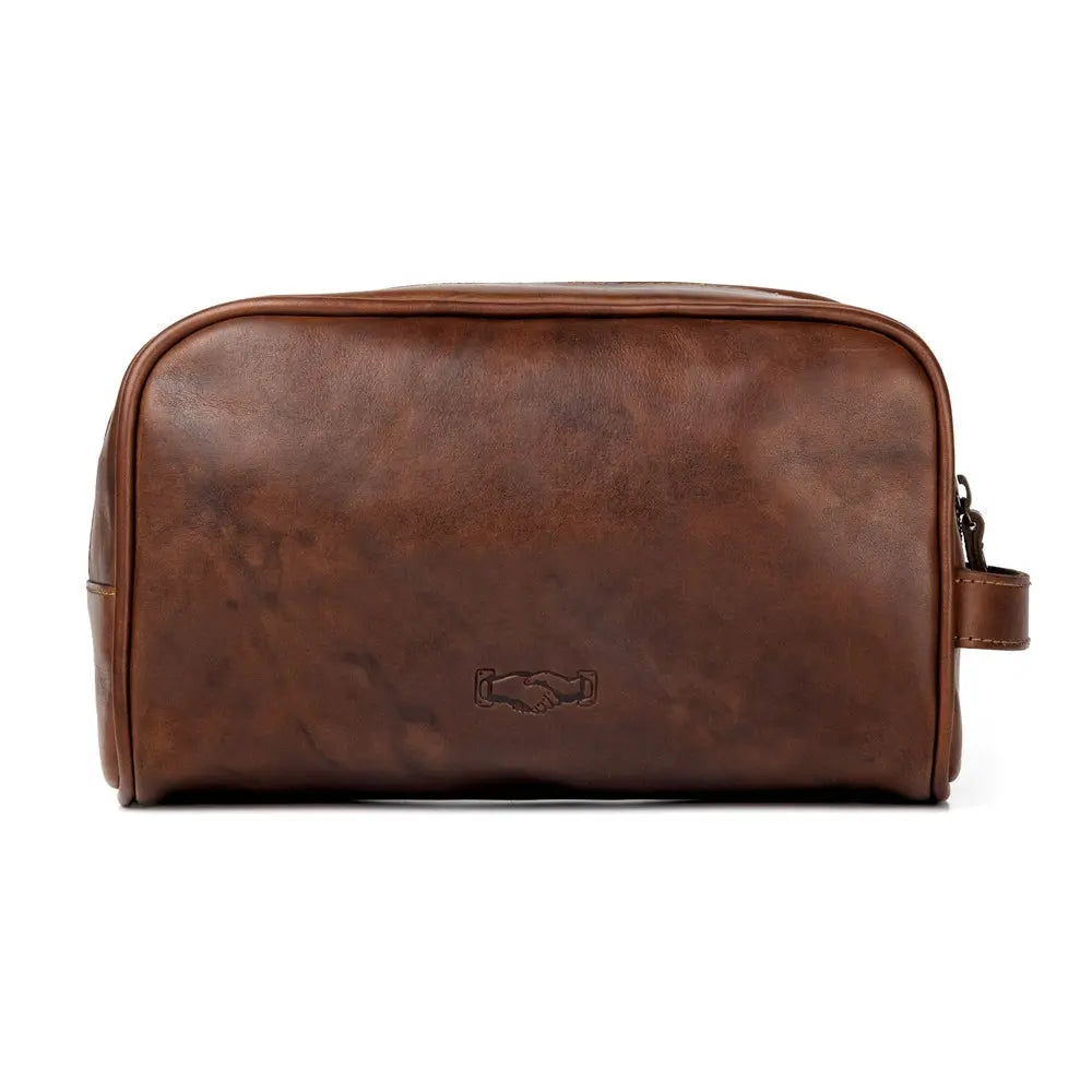 Benjamin Leather Toiletry Wash Bag by Mission Mercantile Leather Goods, Southern food gift detail photo 4