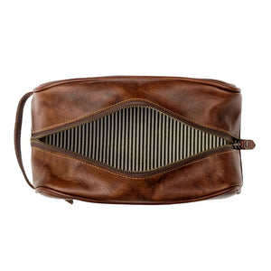 Benjamin Leather Toiletry Wash Bag by Mission Mercantile Leather Goods, Southern food gift detail photo 6