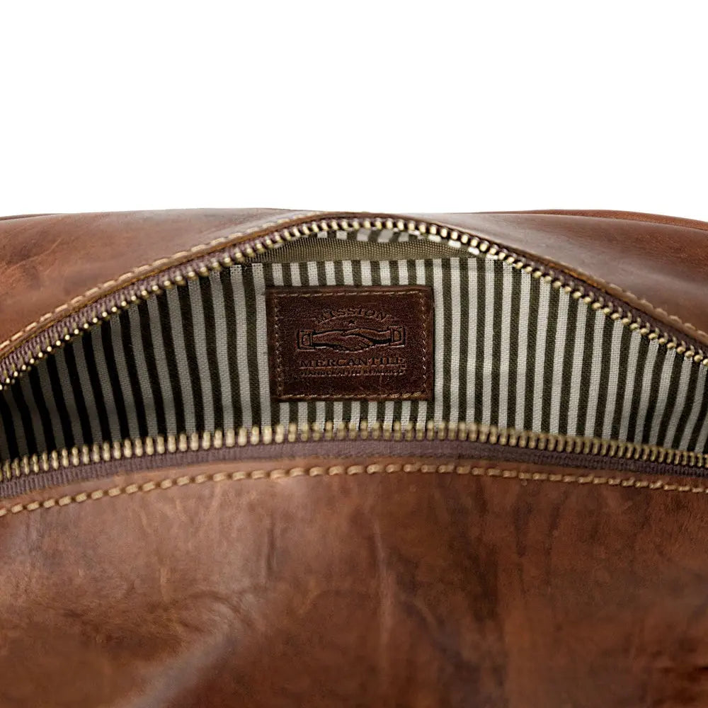 Benjamin Leather Toiletry Wash Bag by Mission Mercantile Leather Goods, Southern food gift detail photo 7