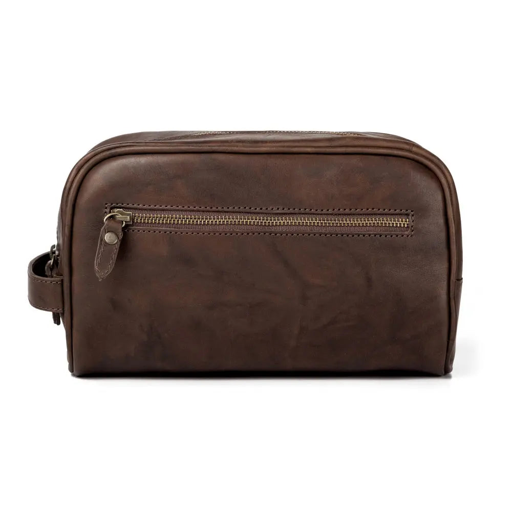 Benjamin Leather Toiletry Wash Bag by Mission Mercantile Leather Goods, Southern food gift detail photo 9