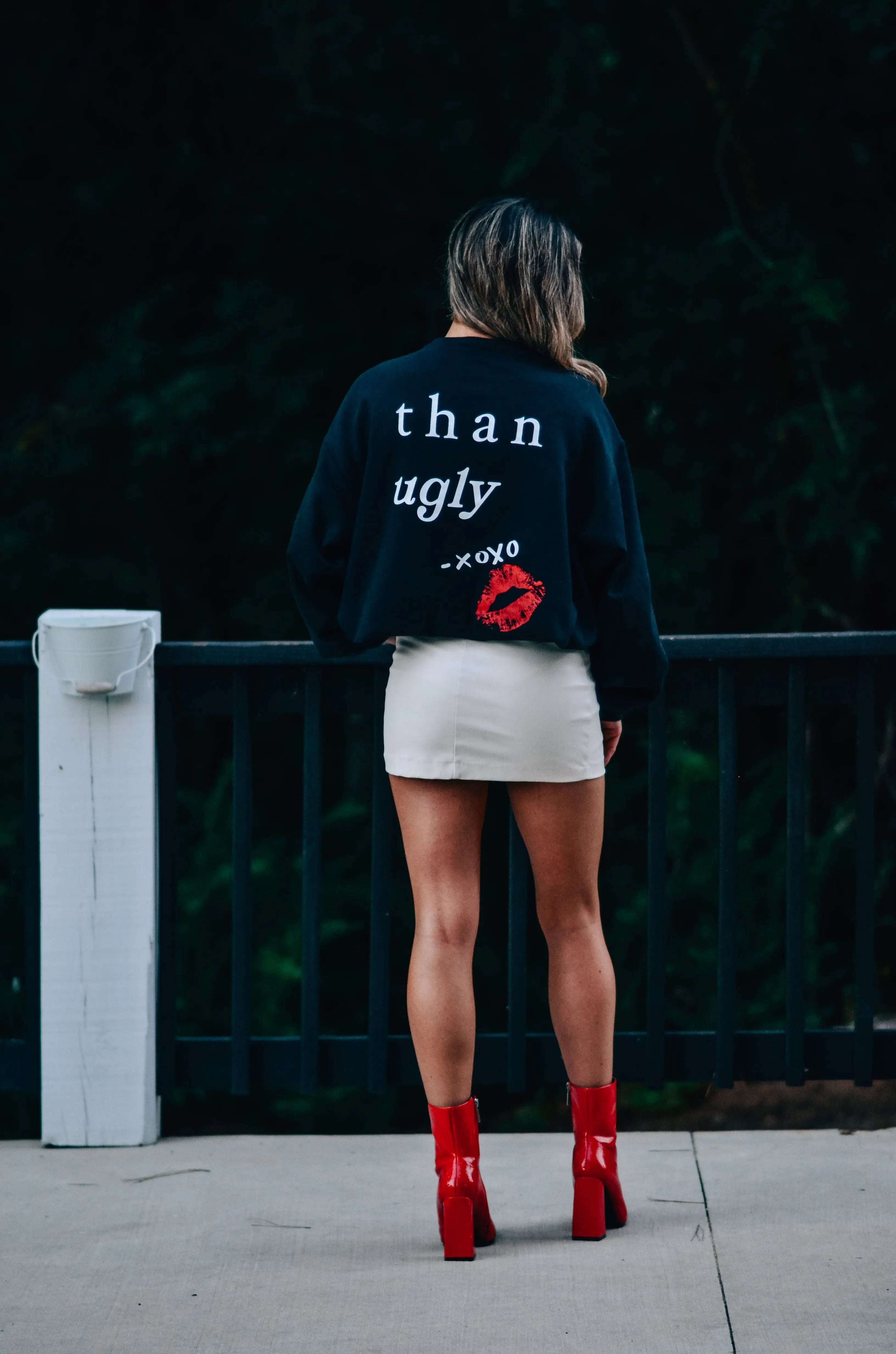 Better Late Than Ugly Sweatshirt by Southern Bliss Company, Southern lifestyle apparel main product photo