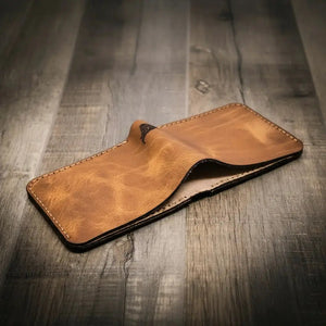 Big Bend Bifold Wallet by Bull Sheath Leather, handmade leather goods detail photo 2