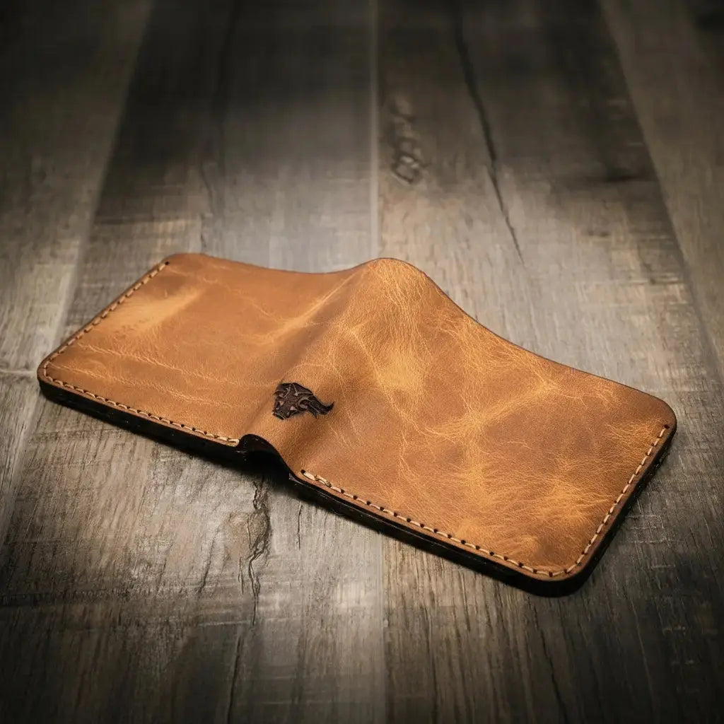 Big Bend Bifold Wallet by Bull Sheath Leather, handmade leather goods detail photo 5