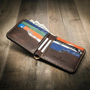 Big Bend Bifold Wallet by Bull Sheath Leather, handmade leather goods detail photo 8